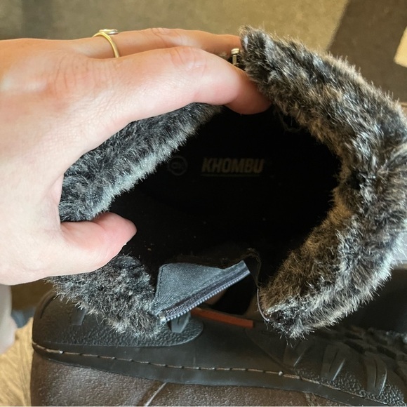 Khombu Suede Faux Fur Ankle Boots Size 9 - Picture 11 of 13